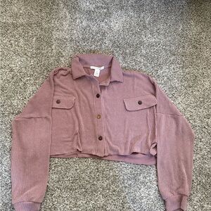 Altar'd State Mauve Textured Blouse